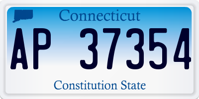 CT license plate AP37354