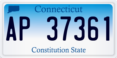 CT license plate AP37361