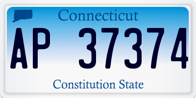 CT license plate AP37374