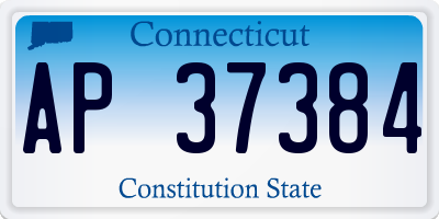 CT license plate AP37384
