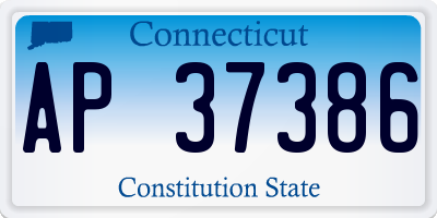 CT license plate AP37386