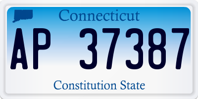 CT license plate AP37387