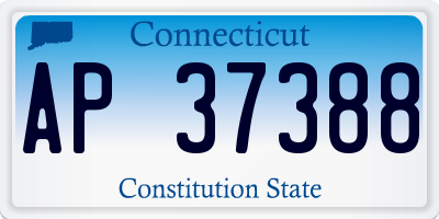 CT license plate AP37388
