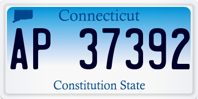 CT license plate AP37392