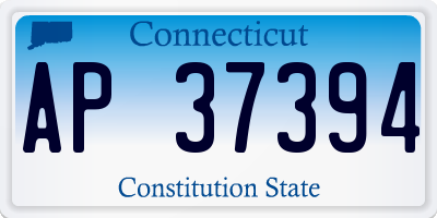 CT license plate AP37394