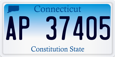 CT license plate AP37405