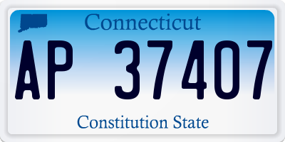 CT license plate AP37407