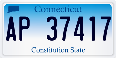 CT license plate AP37417