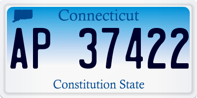 CT license plate AP37422