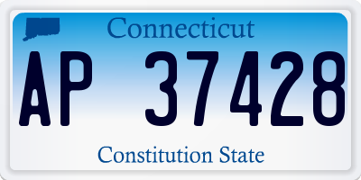 CT license plate AP37428