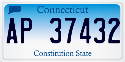 CT license plate AP37432
