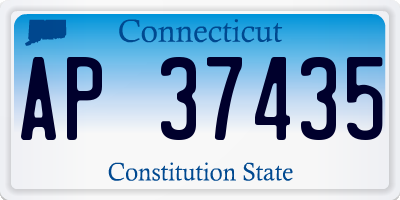 CT license plate AP37435