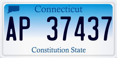 CT license plate AP37437