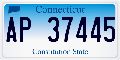 CT license plate AP37445
