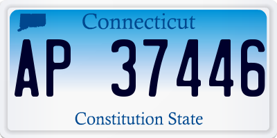 CT license plate AP37446