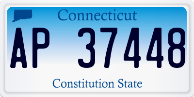 CT license plate AP37448