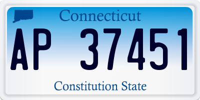 CT license plate AP37451