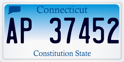 CT license plate AP37452