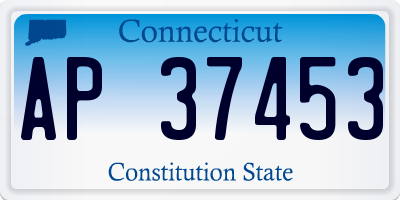 CT license plate AP37453