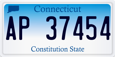 CT license plate AP37454
