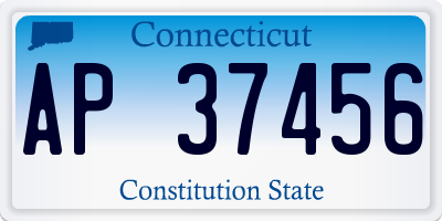 CT license plate AP37456