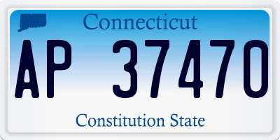 CT license plate AP37470