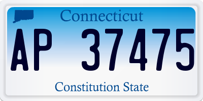CT license plate AP37475