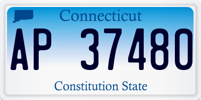 CT license plate AP37480