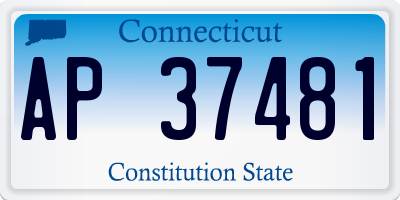 CT license plate AP37481