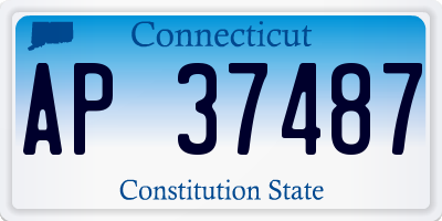 CT license plate AP37487