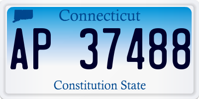 CT license plate AP37488