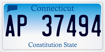 CT license plate AP37494