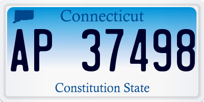 CT license plate AP37498