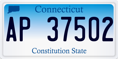 CT license plate AP37502