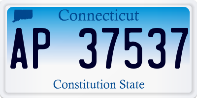 CT license plate AP37537
