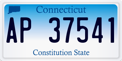CT license plate AP37541