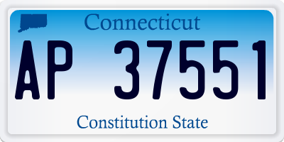 CT license plate AP37551