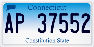 CT license plate AP37552