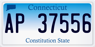 CT license plate AP37556