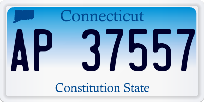 CT license plate AP37557