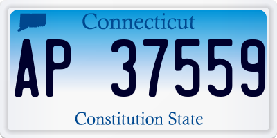 CT license plate AP37559