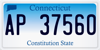 CT license plate AP37560