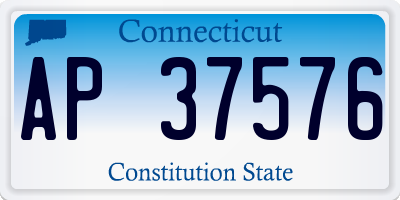 CT license plate AP37576