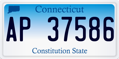 CT license plate AP37586