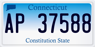 CT license plate AP37588