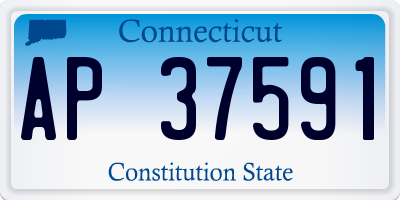 CT license plate AP37591