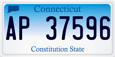 CT license plate AP37596