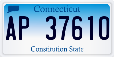 CT license plate AP37610
