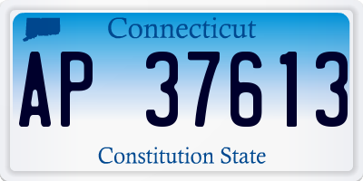 CT license plate AP37613