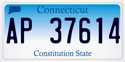 CT license plate AP37614
